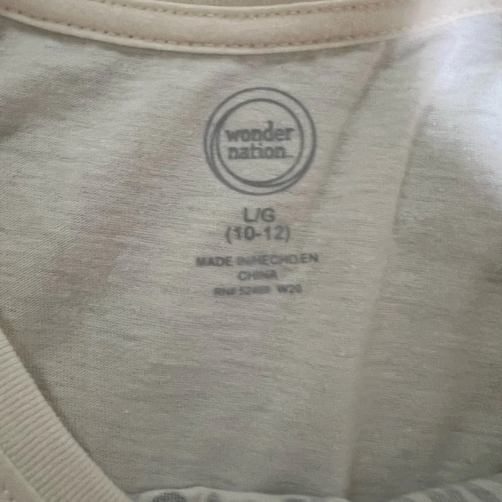 wonder nation Cream Short-Sleeve Tee With Pants